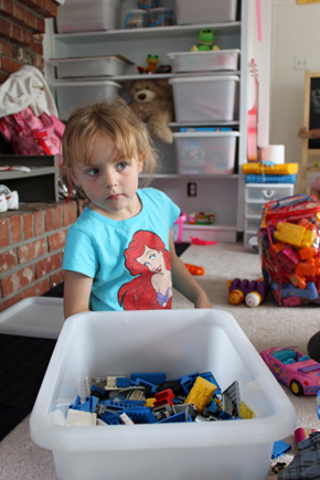 A girl playing
